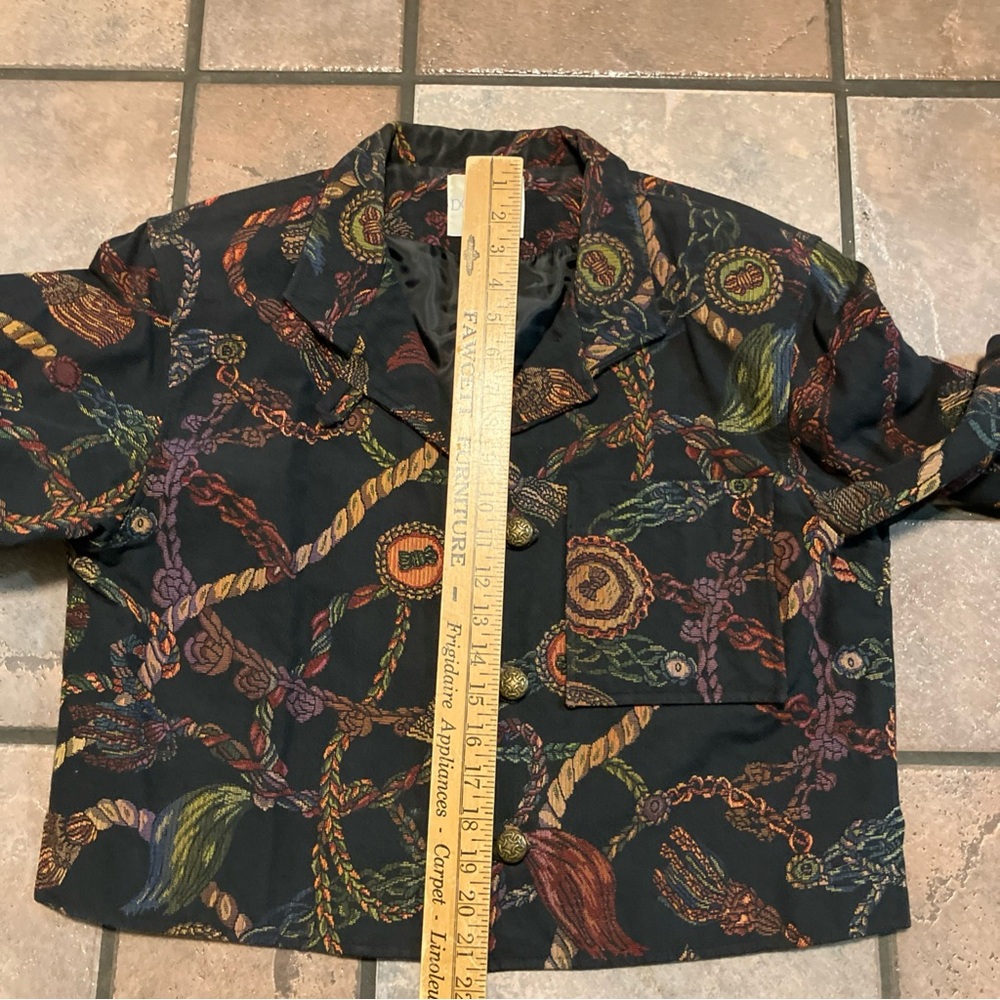 Doncaster Black Multicolor Patterned Blazer Donca… - image 6